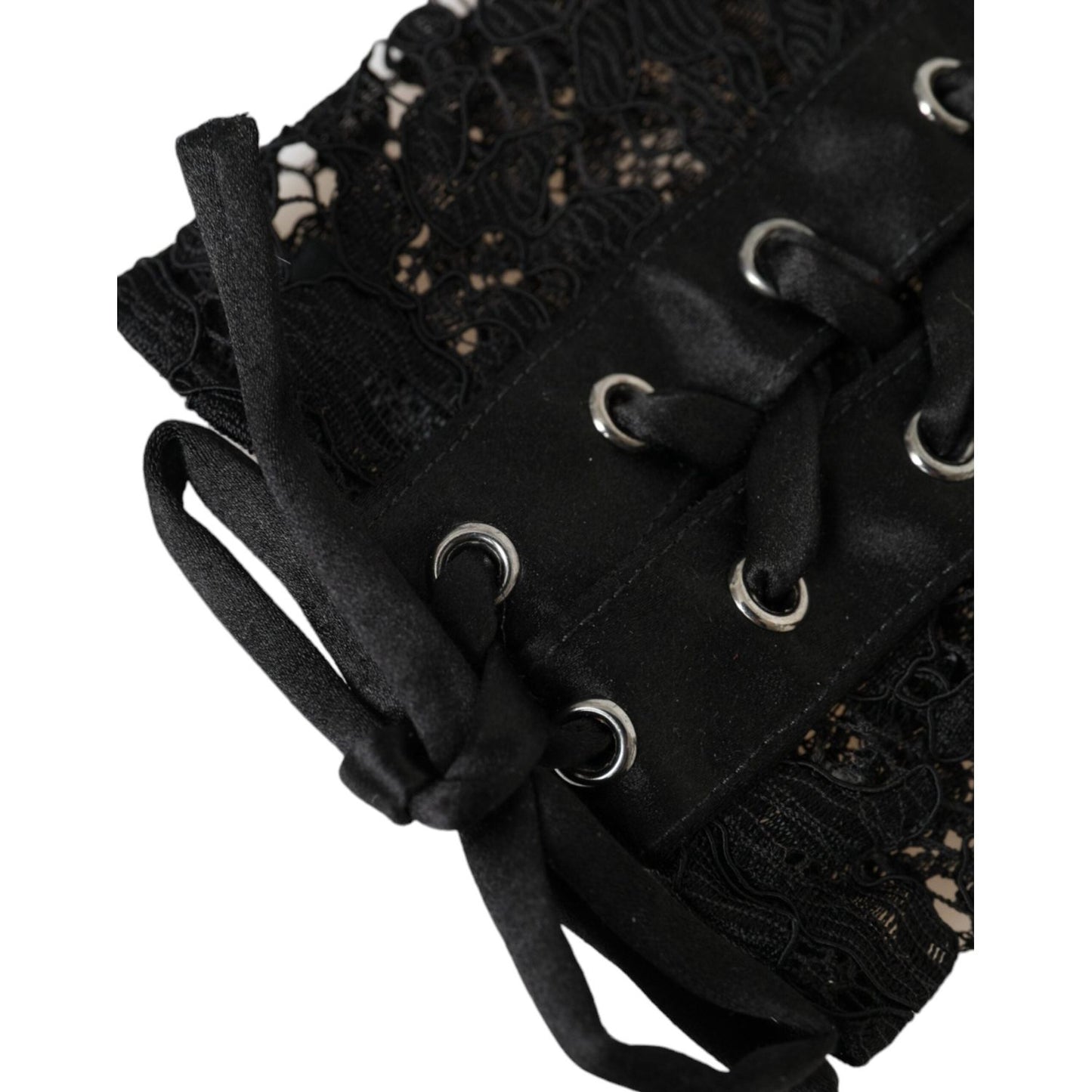 Dolce & Gabbana Black Taormina Lace Elbow Length Gloves Dolce & Gabbana