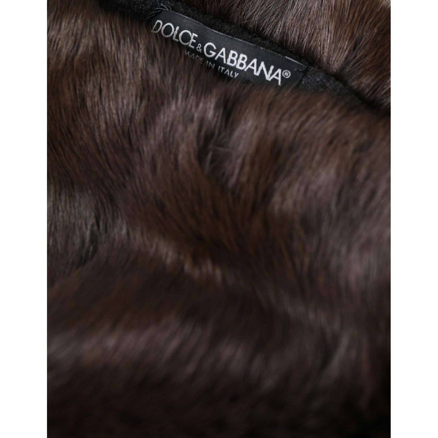 Dolce & Gabbana Brown Weasel Fur Womens Cashmere Hat Beanie Dolce & Gabbana