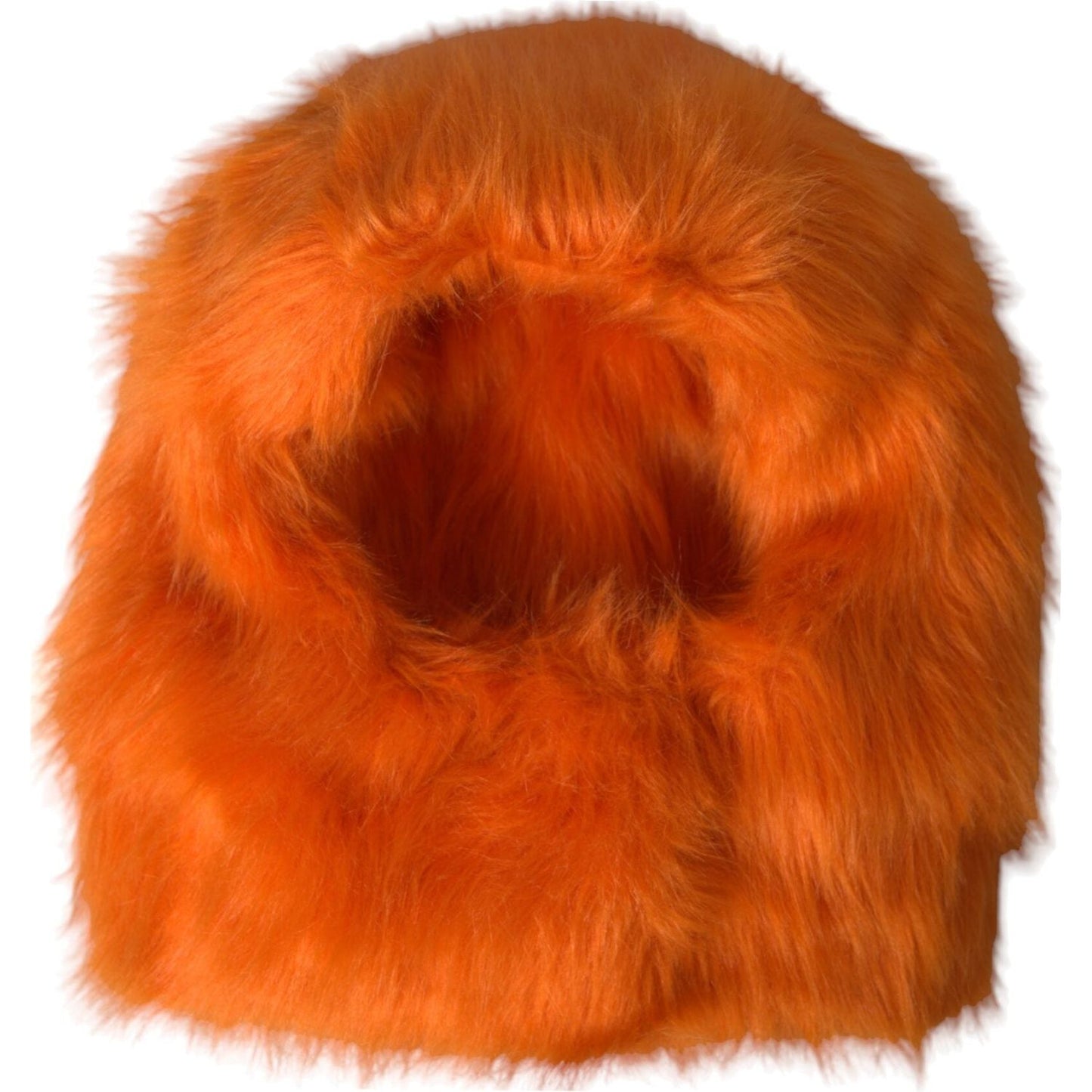 Dolce & Gabbana Orange Faux Fur Whole Head Wrap Hat Dolce & Gabbana