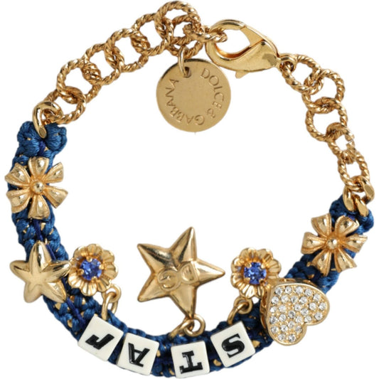 Dolce & Gabbana Gold Tone Brass Chain Star Fashion Bracelet Bracelet