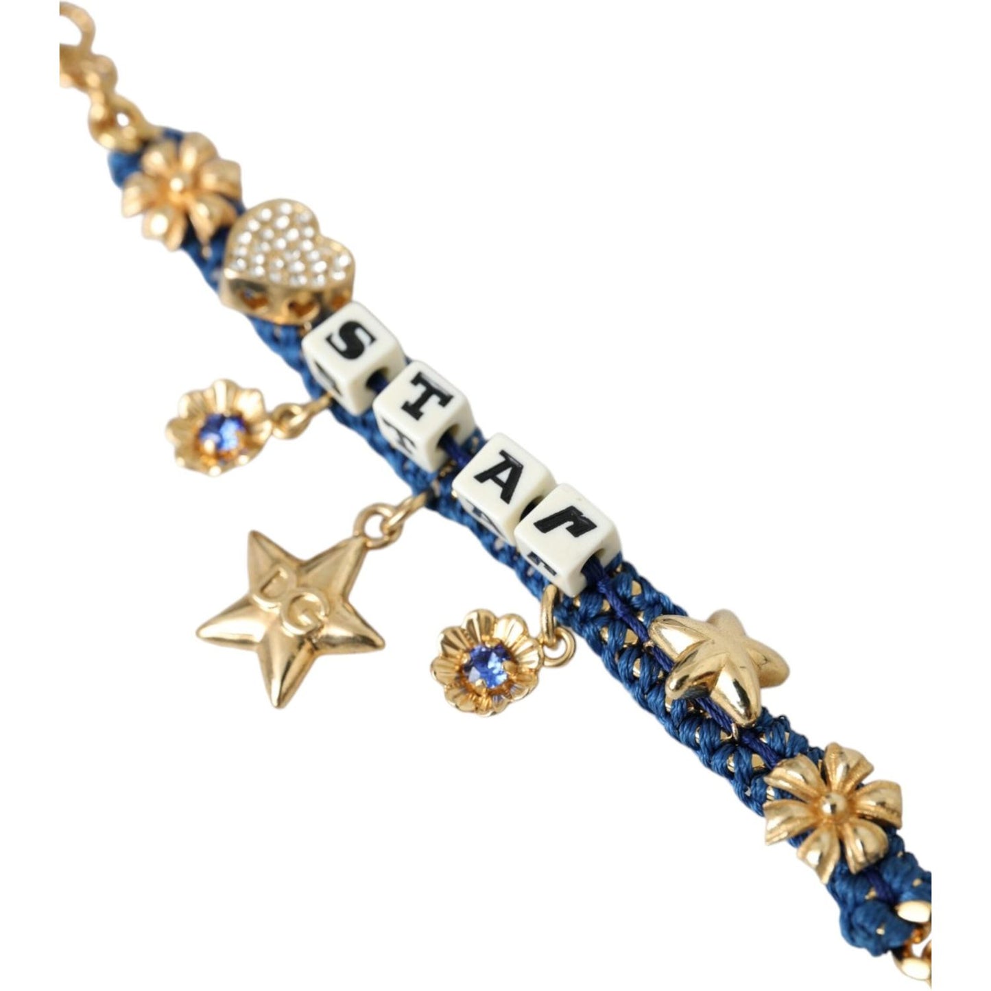 Dolce & Gabbana Gold Tone Brass Chain Star Fashion Bracelet Bracelet Dolce & Gabbana Tan