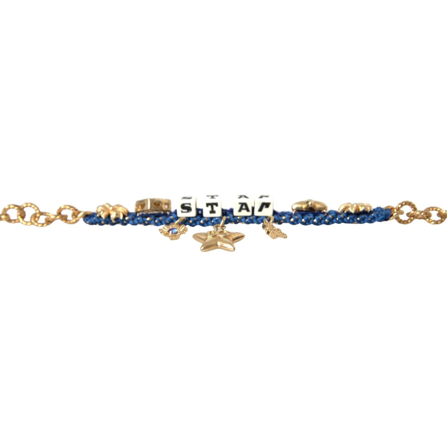 Dolce & Gabbana Gold Tone Brass Chain Star Fashion Bracelet Bracelet Dolce & Gabbana Rosy Brown