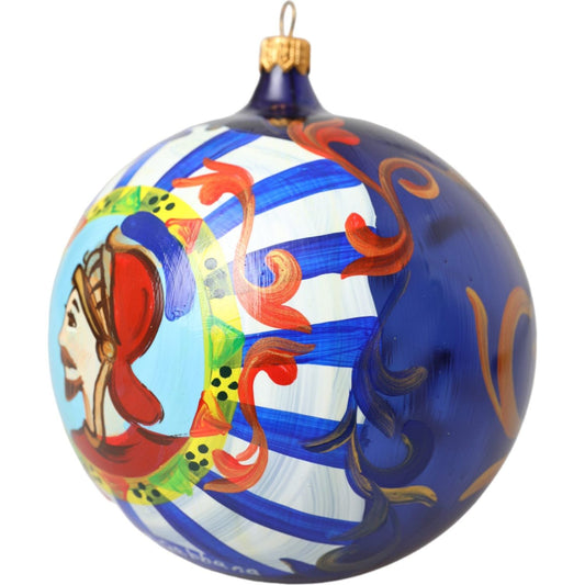 Dolce & Gabbana Multicolor Carretto Print Round Ornament Christmas Ball Dolce & Gabbana