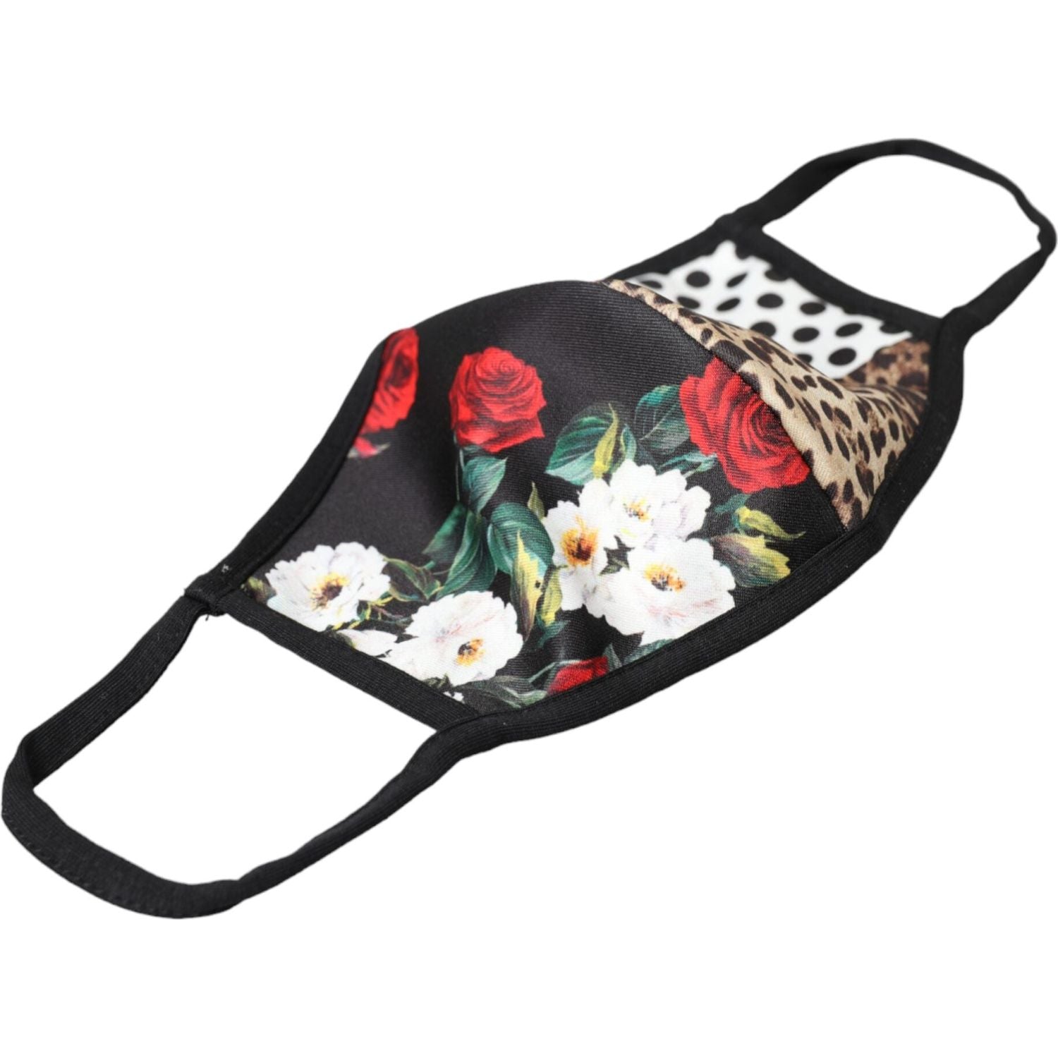 Dolce & Gabbana Multicolor Leopard Floral Elastic Ear Strap Face Mask