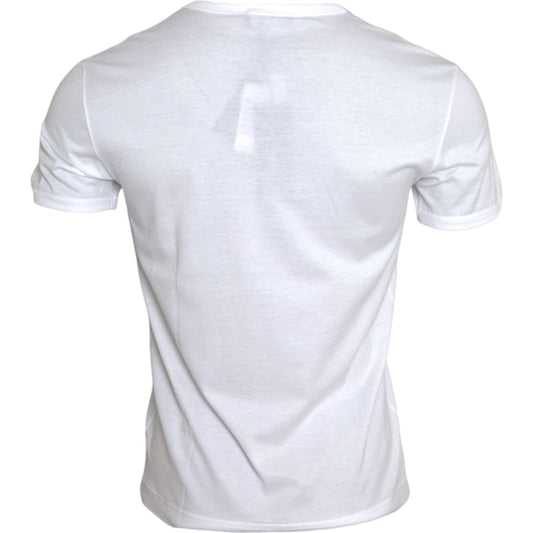 Dolce & Gabbana White Logo Embroidery Short Sleeve T-shirt Dolce & Gabbana