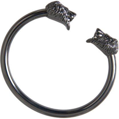 Nialaya Black Rhodium Lion Bangle Bracelet Women Bracelet