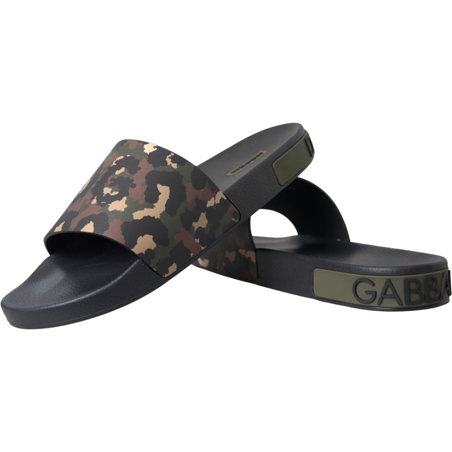 Dolce & Gabbana Multicolor Camouflage Leather Beachwear Men Shoes Dolce & Gabbana