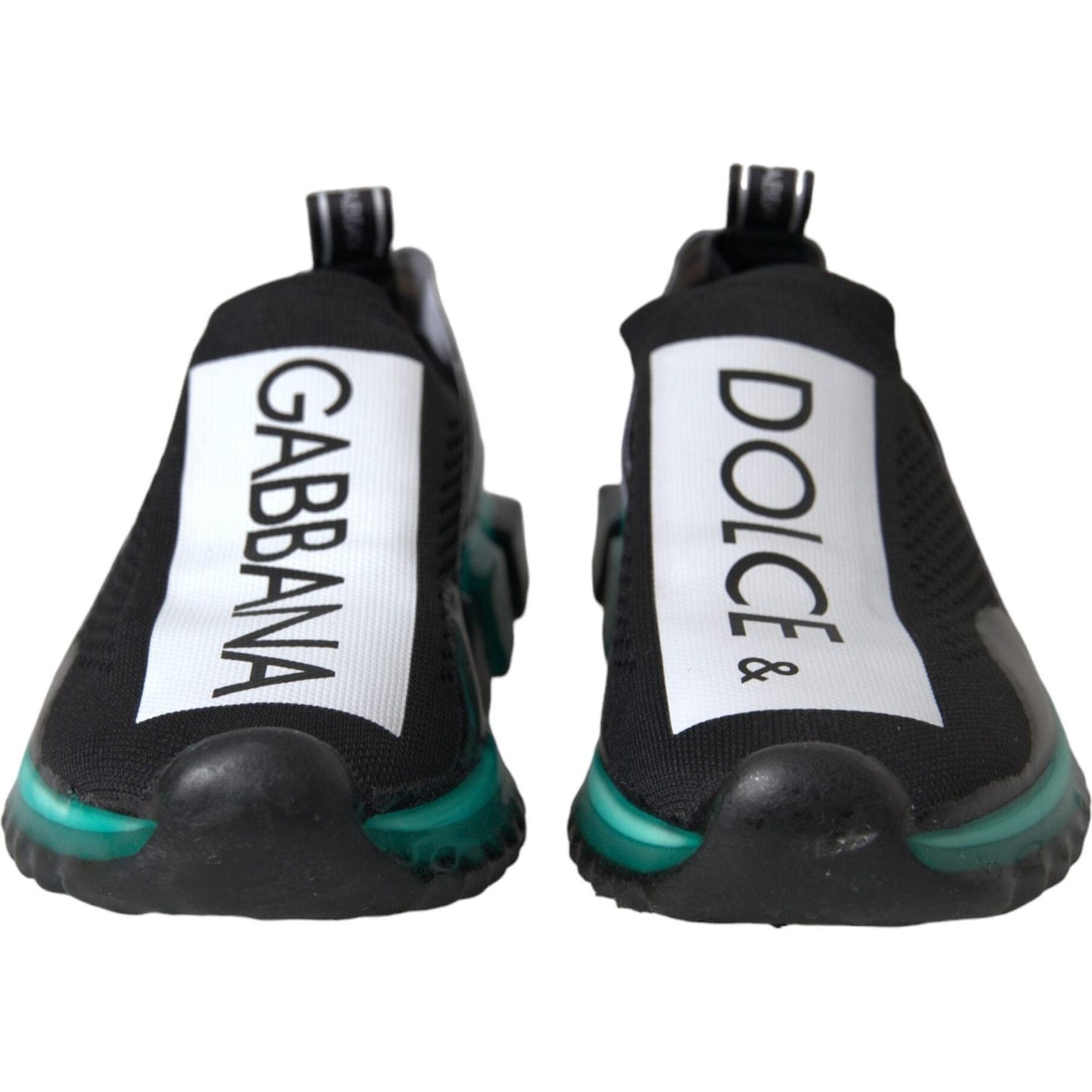 Dolce & Gabbana Black Blue Sorrento Slip On Sneakers Shoes Dolce & Gabbana