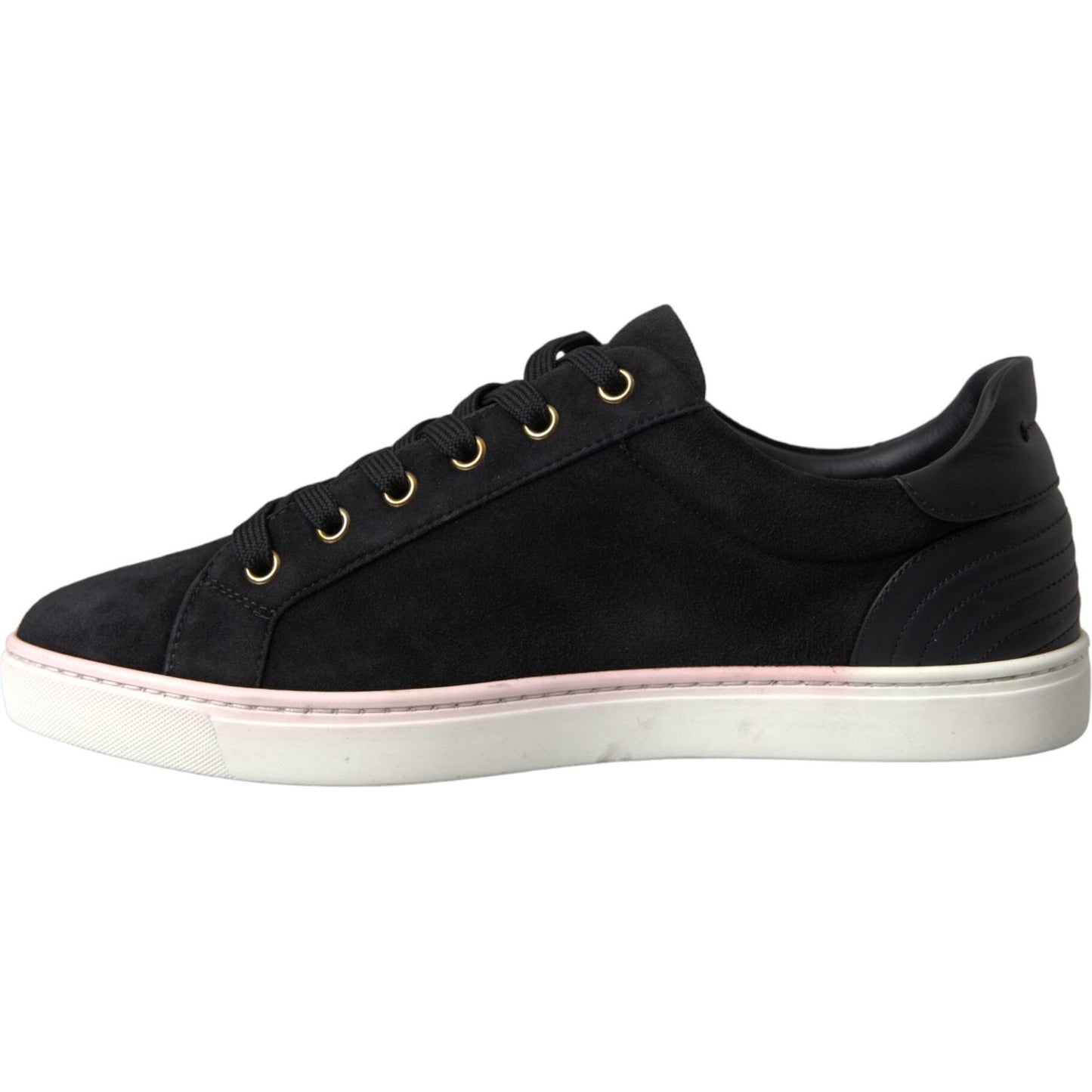 Dolce & Gabbana Black Suede Leather Men Low Top Sneakers Men Shoes Dolce & Gabbana