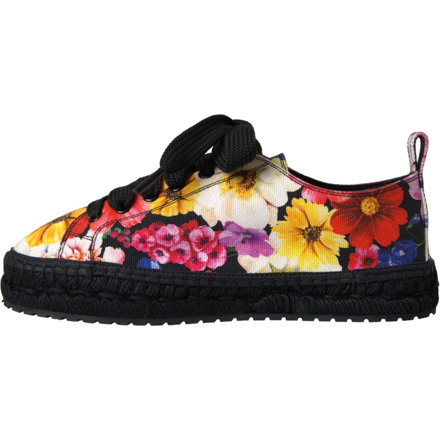 Dolce & Gabbana Multicolor Canvas Floral Espadrilles Sneakers Shoes Dolce & Gabbana