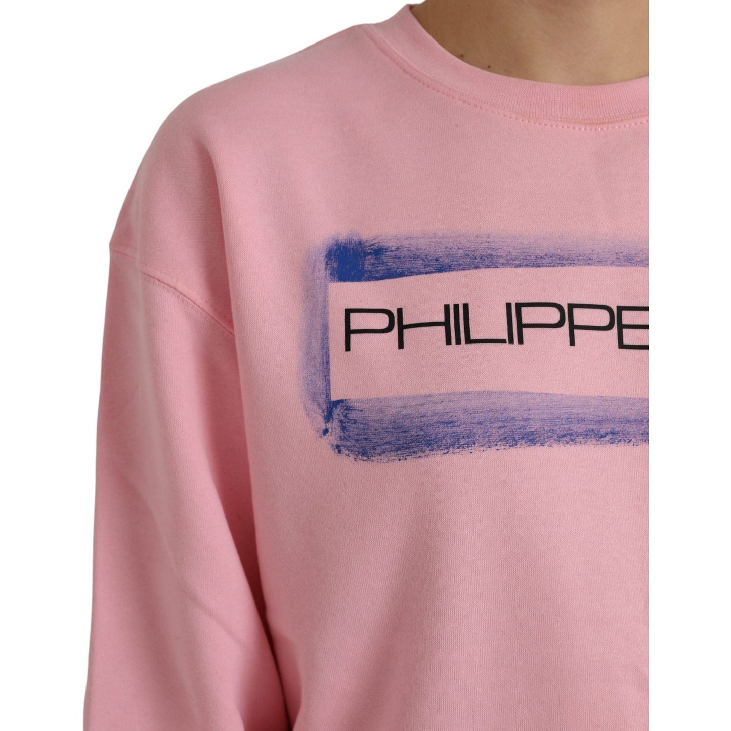 Philippe Model Pink Cotton Logo Print Long Sleeves Pullover Sweater Philippe Model Rosy Brown