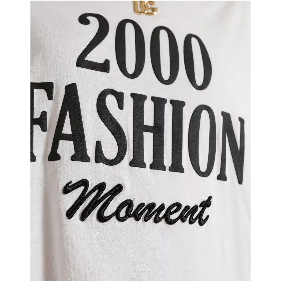 Dolce & Gabbana White 2000 Fashion Moment Lacing Detailed Tee T-shirt Dolce & Gabbana