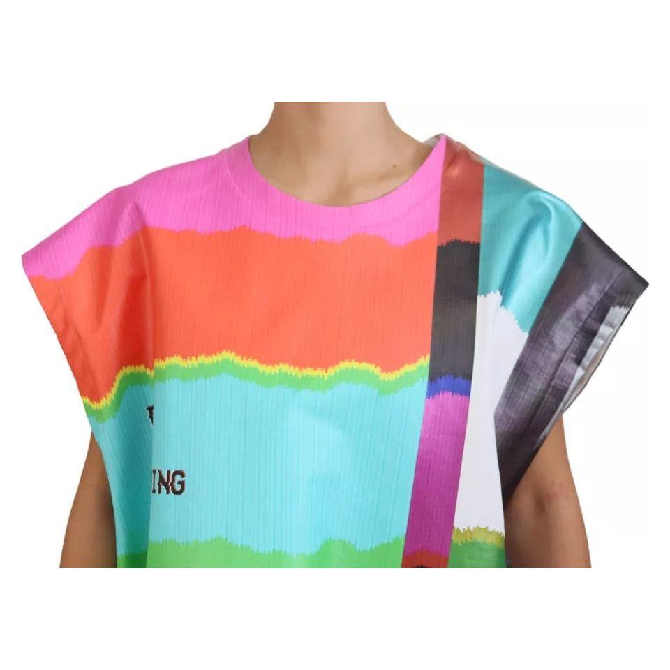 Dolce & Gabbana Multicolor TV Glitch Print Blouse Casual Top Dolce & Gabbana