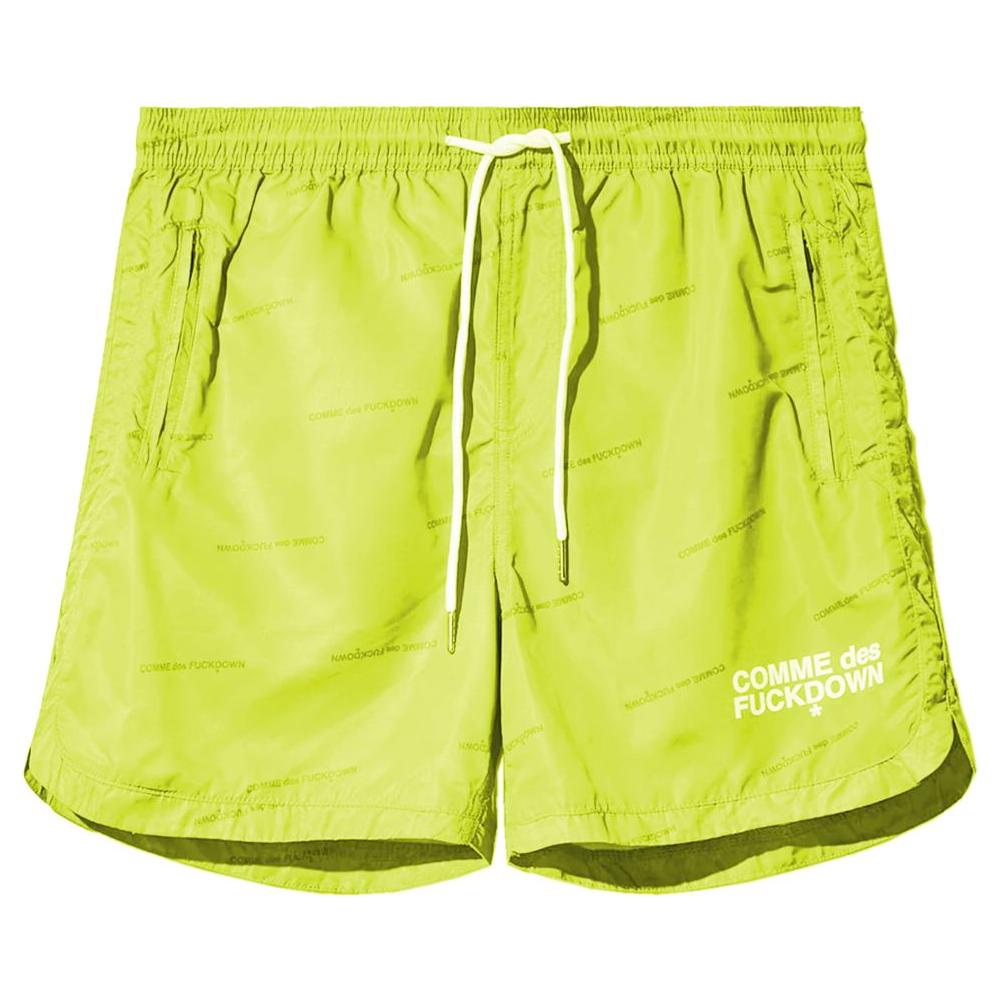 Comme Des Fuckdown Yellow Polyester Men's Swimwear Shorts Comme Des Fuckdown Light Goldenrod