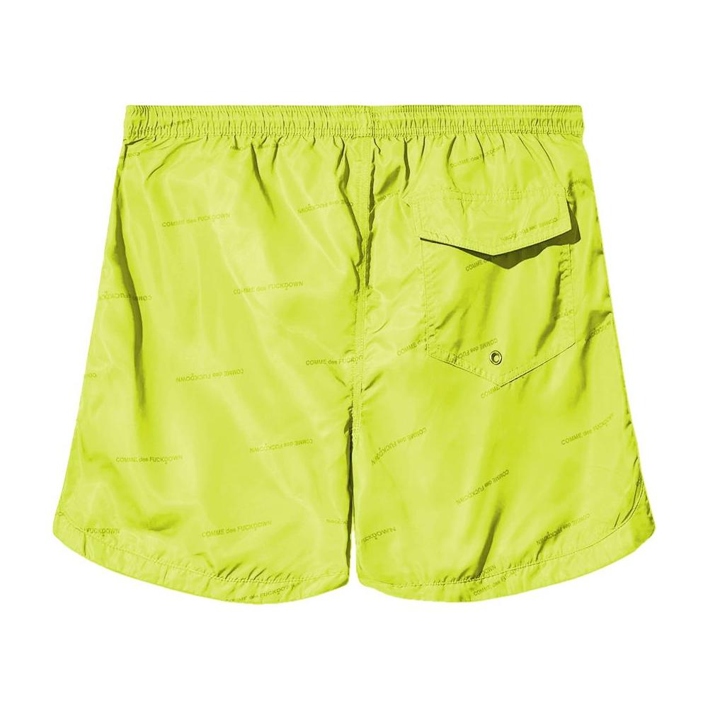 Comme Des Fuckdown Yellow Polyester Men's Swimwear Shorts Comme Des Fuckdown Light Goldenrod