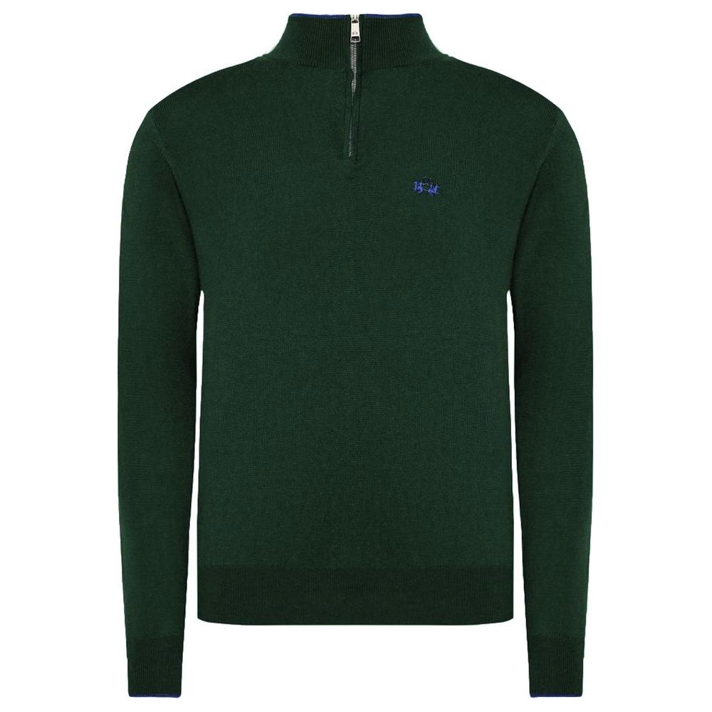 La Martina Green Acrylic Sweater La Martina