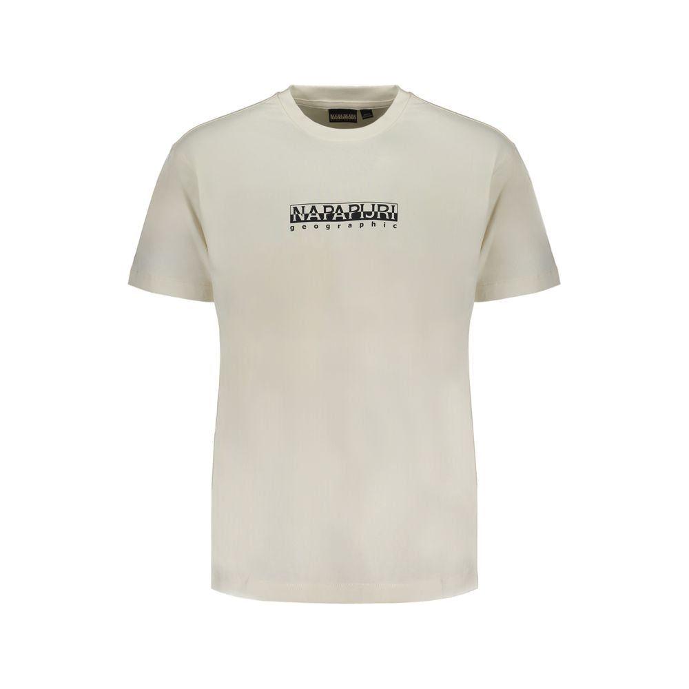 Napapijri White Cotton T-Shirt Napapijri