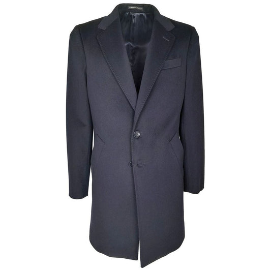 Made in Italy Blue Wool Vergine Jacket Made in Italy