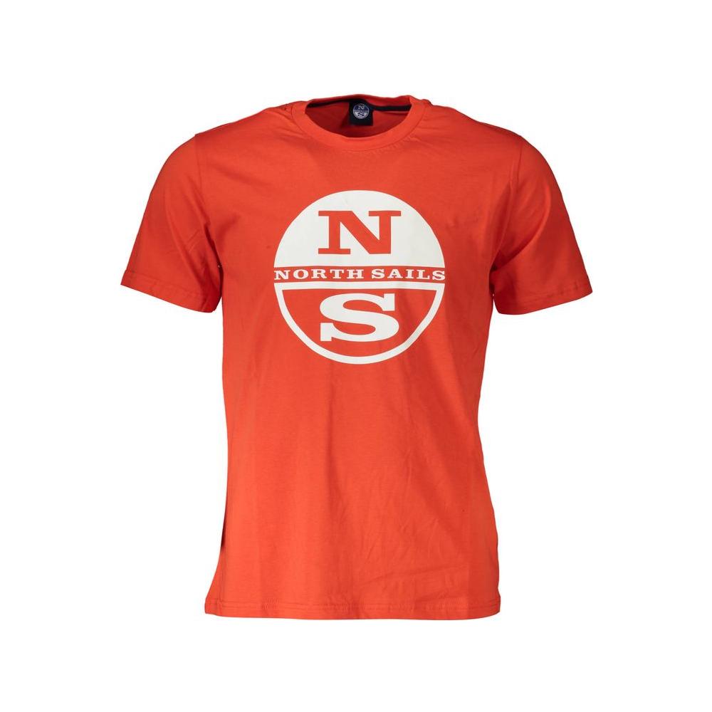 North Sails Red Cotton Men T-Shirt North Sails