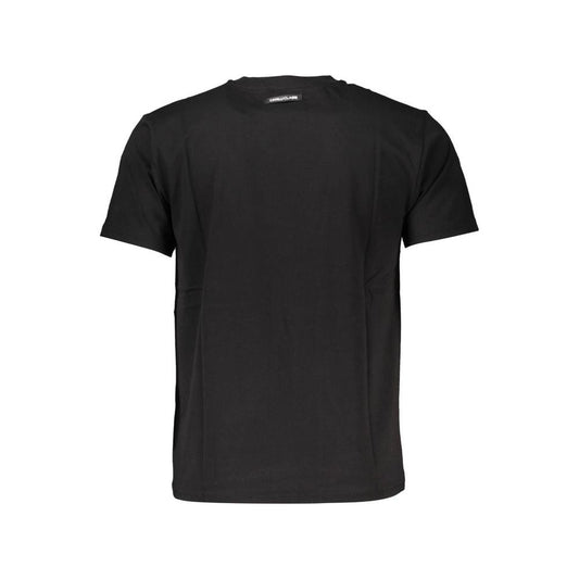 Cavalli Class Black Cotton Men T-Shirt Cavalli Class