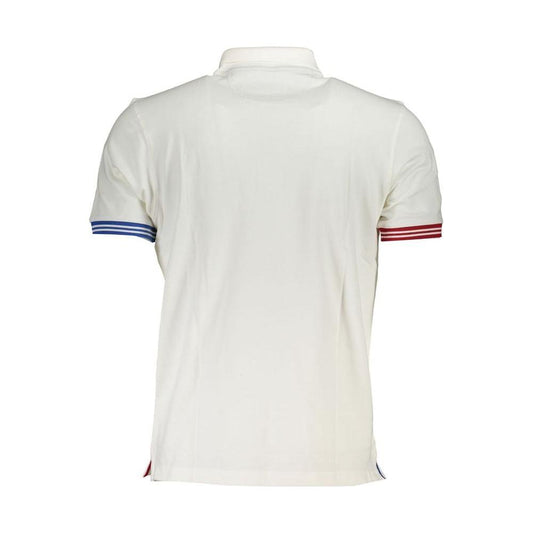 La Martina Elegant White Polo with Contrast Details La Martina