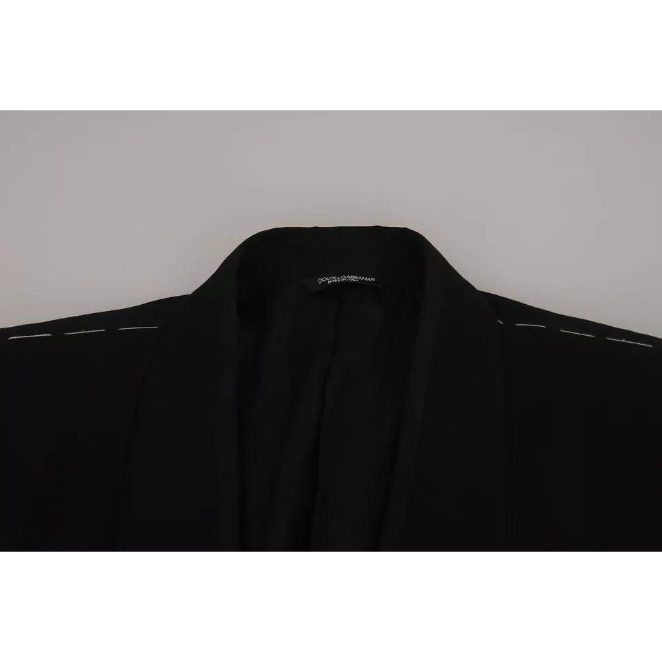 Dolce & Gabbana Black Single Breasted Formal Coat Blazer Dolce & Gabbana