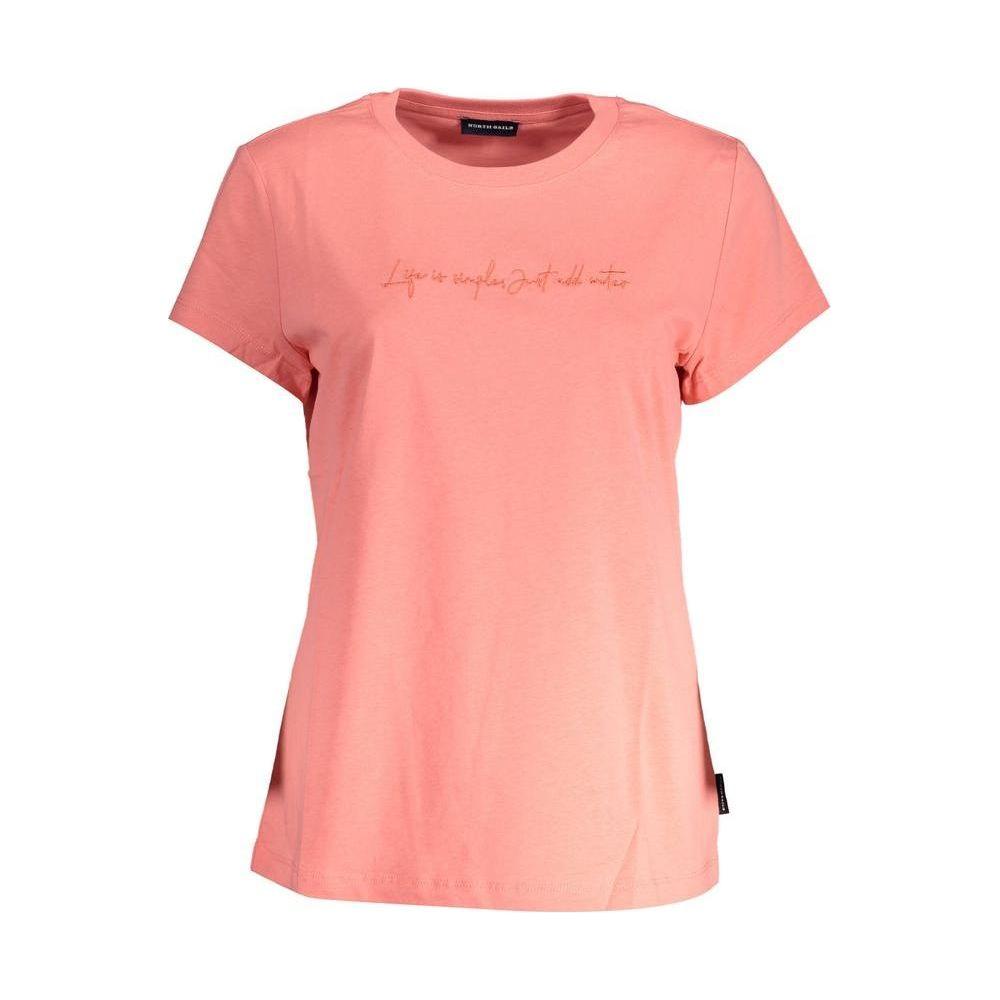 North Sails Pink Cotton Women T-Shirt North Sails