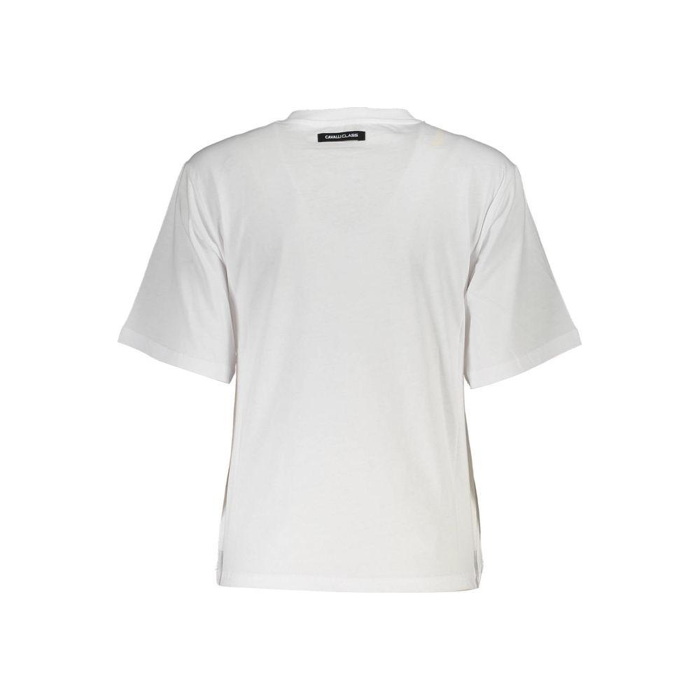 Cavalli Class White Cotton Women T-Shirt