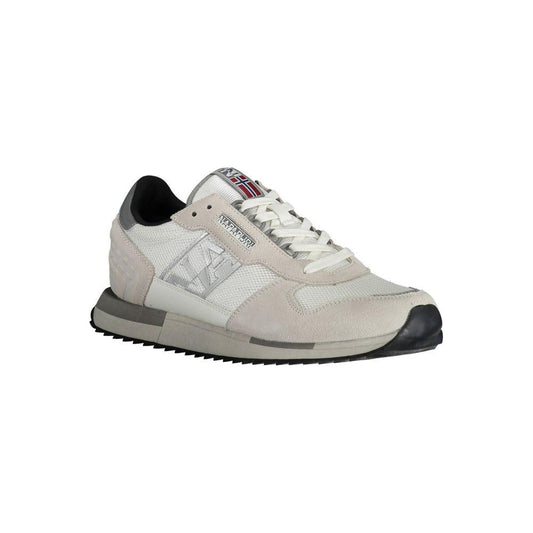 Napapijri White Leather Men Sneaker Napapijri