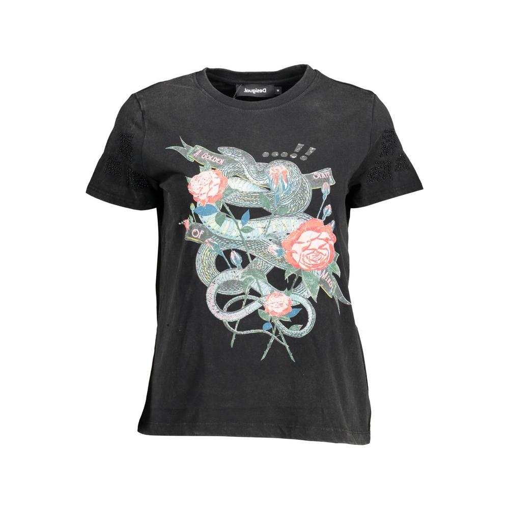 Desigual Black Cotton Women Top Desigual