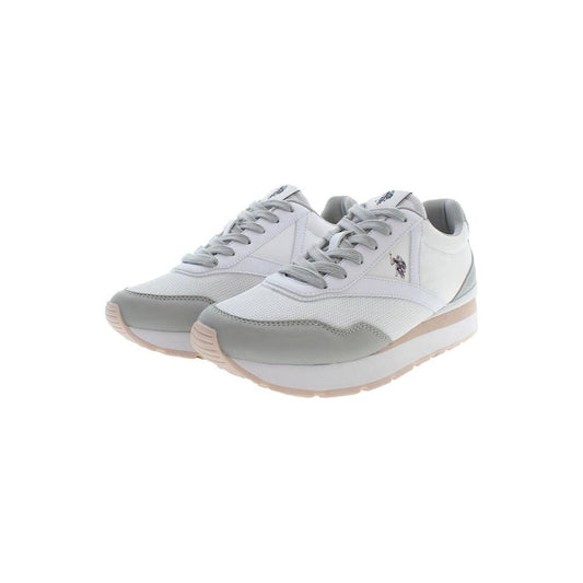 U.S. POLO ASSN. White Polyester Women Sneaker U.S. POLO ASSN.