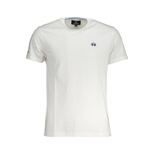 La Martina White Cotton Men T-Shirt La Martina