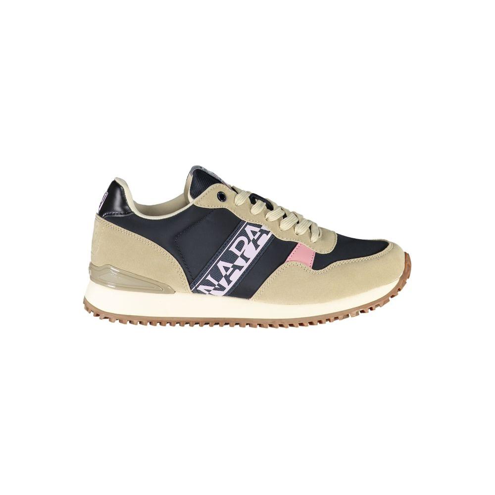 Napapijri Beige Lace-Up Sneakers with Contrasting Details Napapijri