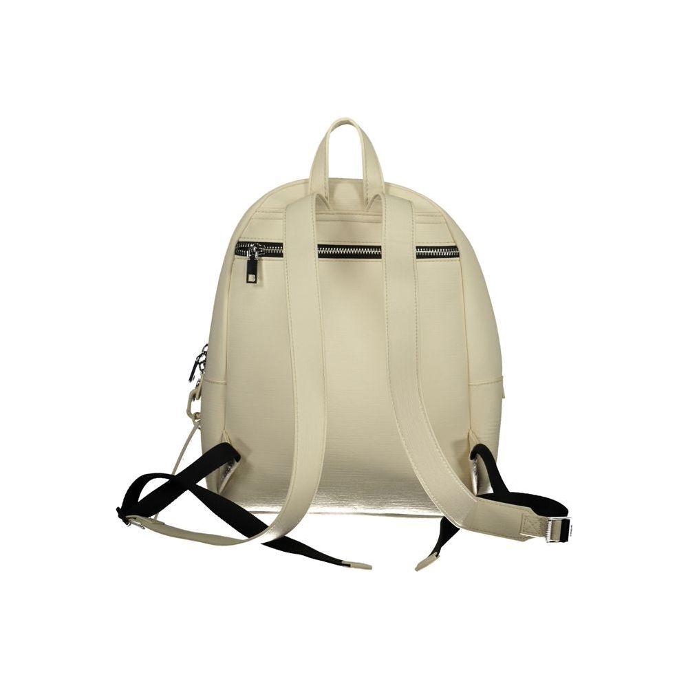 Desigual Chic White Contrast Detail Backpack Desigual