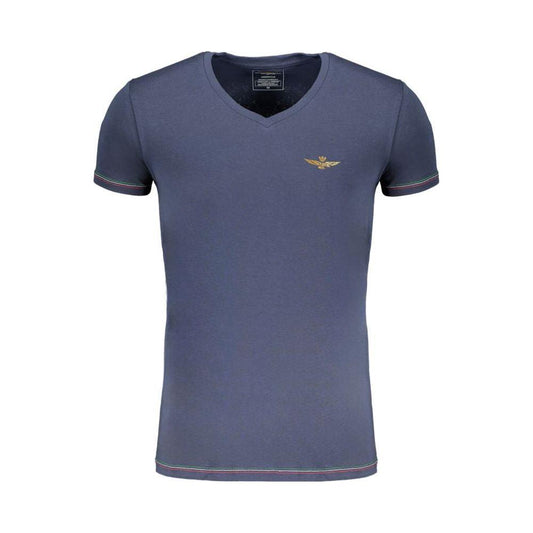 Aeronautica Militare Blue Cotton T-Shirt Aeronautica Militare