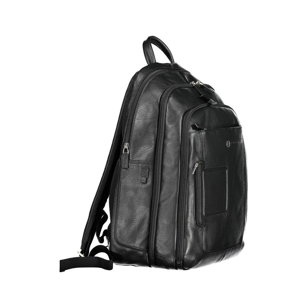 Piquadro Black Leather Men Backpack Piquadro