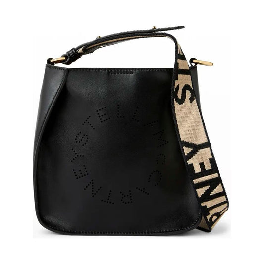 Black Polyethylene Crossbody Bag