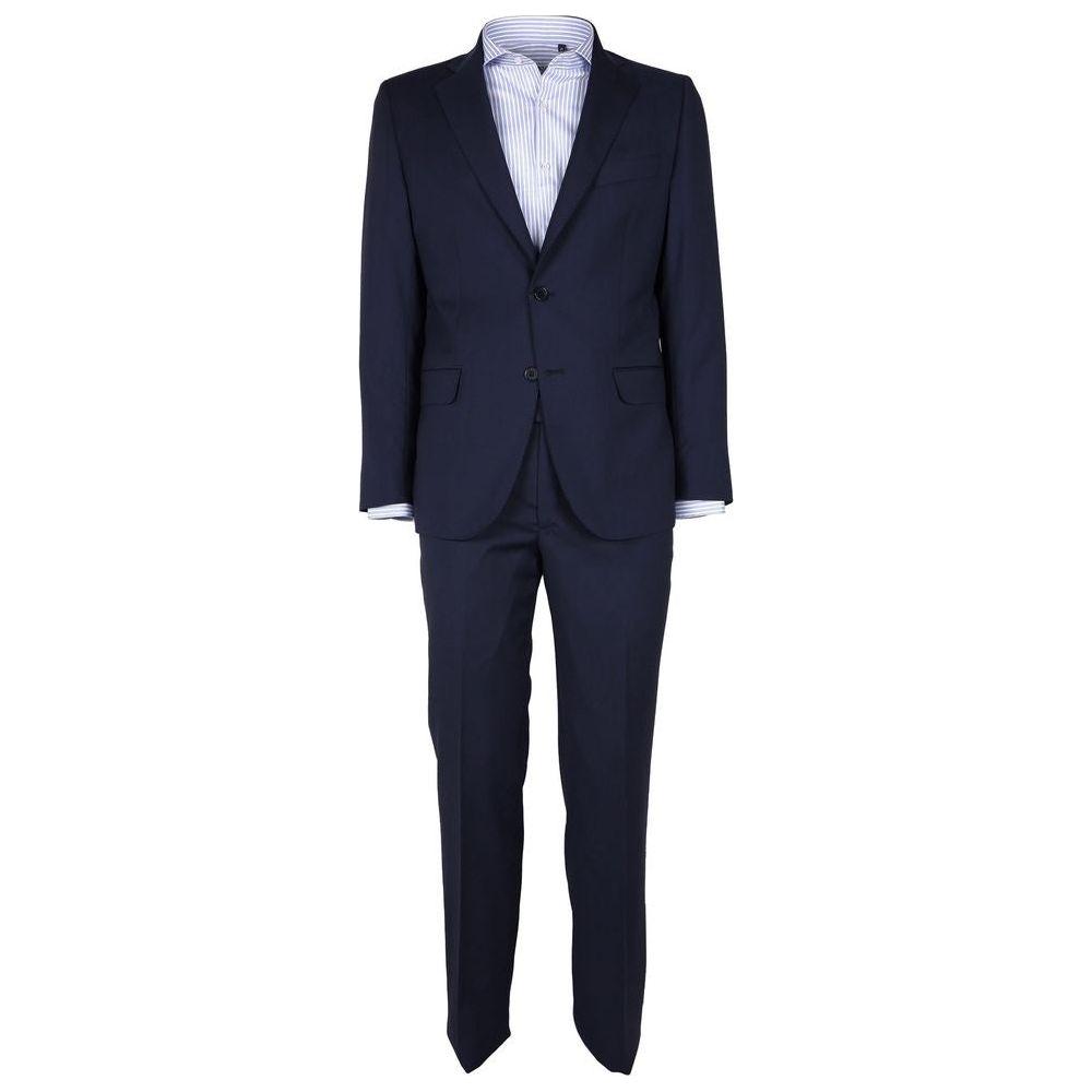 Made in Italy Blue Wool Men's Suit Made in Italy Dark Slate Gray