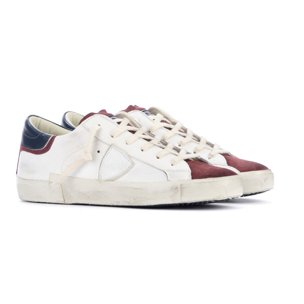 Philippe Model Elegant Leather Sneakers with Suede Accents Philippe Model