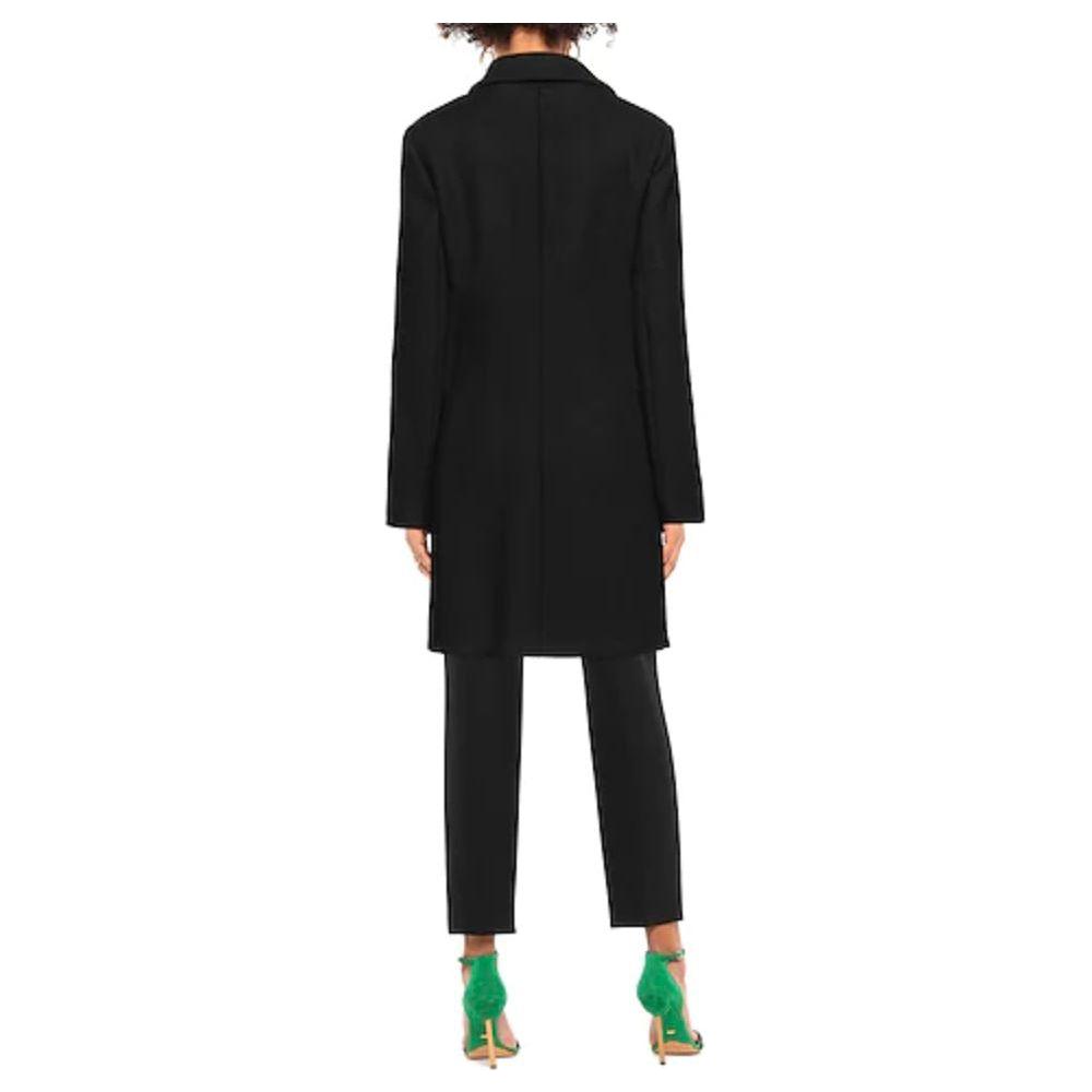 Love Moschino Black Wool Women Coat Love Moschino