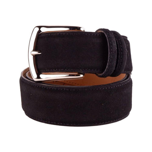 Made in Italy Elegant Suede Calfskin Men's Belt Made in Italy