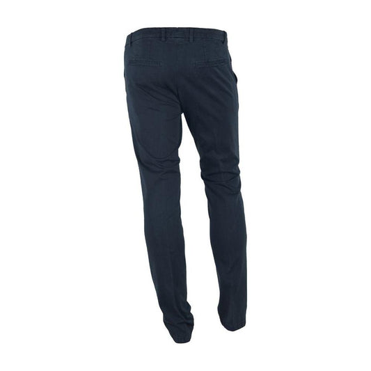 Made in Italy Elegant Blue Summer Trousers Made in Italy