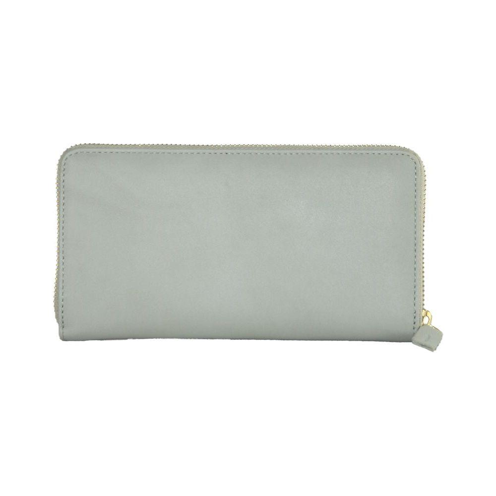 Cavalli Class Elegant Grey Calfskin Wallet for Her Cavalli Class