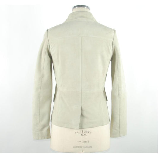 Emilio Romanelli "White Leather Women Jacket" Emilio Romanelli