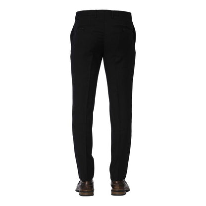 Trussardi Black Wool Men Trouser Trussardi