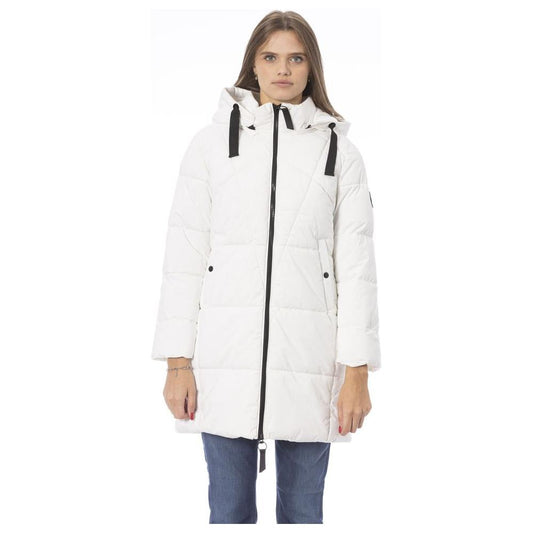 Baldinini Trend White Polyester Women Jacket Baldinini Trend