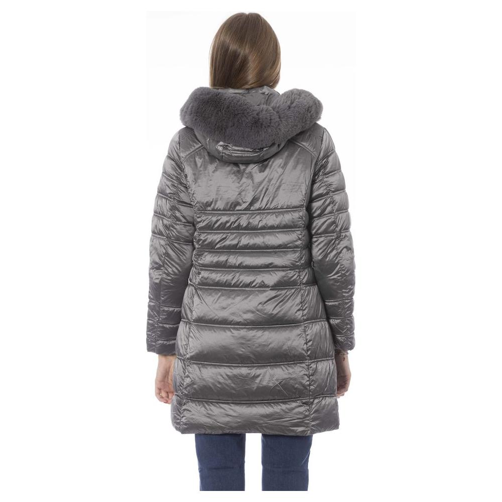 Baldinini Trend Gray Polyester Women Jacket Baldinini Trend