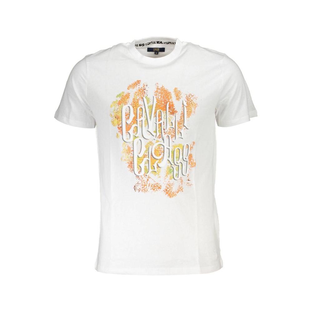 Cavalli Class Gray Cotton T-Shirt Cavalli Class