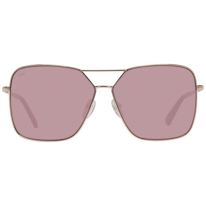 Web Rose Gold Metal Sunglasses Web