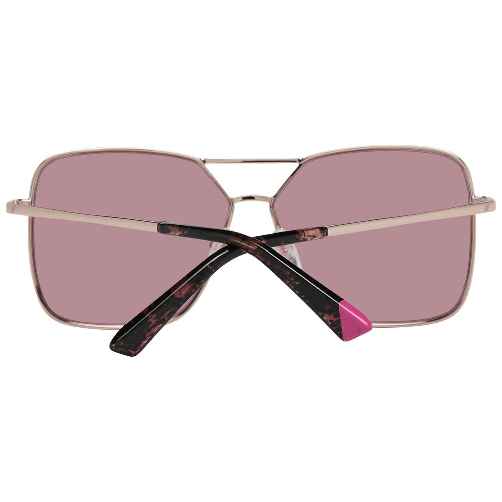 Web Rose Gold Metal Sunglasses Web